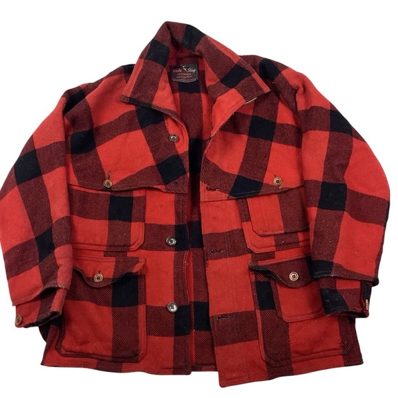 Vintage 1950s White Stag buffalo plaid makinaw style hunting jacket